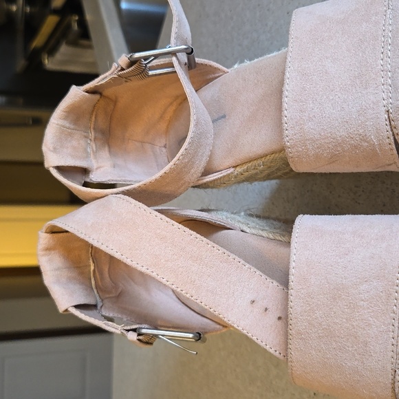 Open Toe Ankle Strap Espadrilles Wedges - Picture 7 of 8